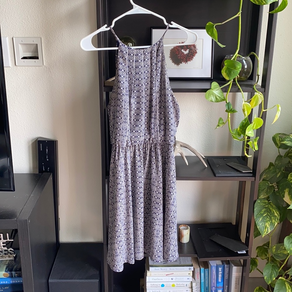 Navy & white dress